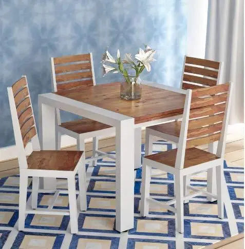 Handicrafts Sheesham Wooden 4 Seater Dining Set in Provincial Teak Finishing - OUCH CART