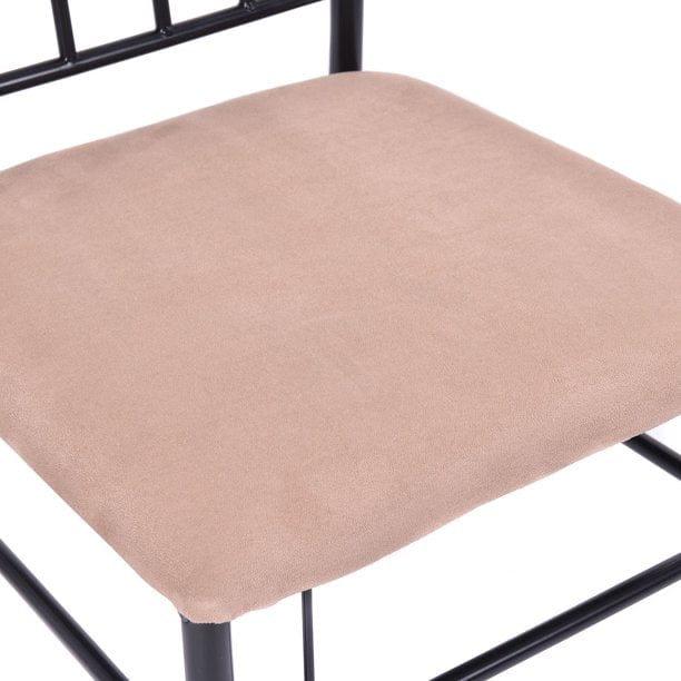 5 Piece Dining Set Wood Metal Table and 4 Chairs Kitchen Breakfast Furniture - Ouch Cart