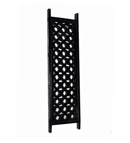 Solid Wood 3 Panel Room Wooden Partition (Brown) for Living Room - Ouch Cart