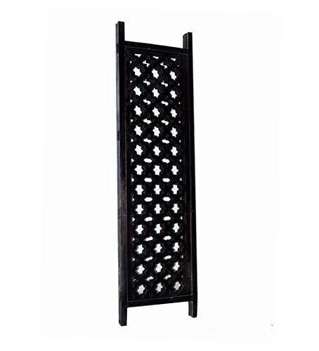 Solid Wood 3 Panel Room Wooden Partition (Brown) for Living Room - Ouch Cart