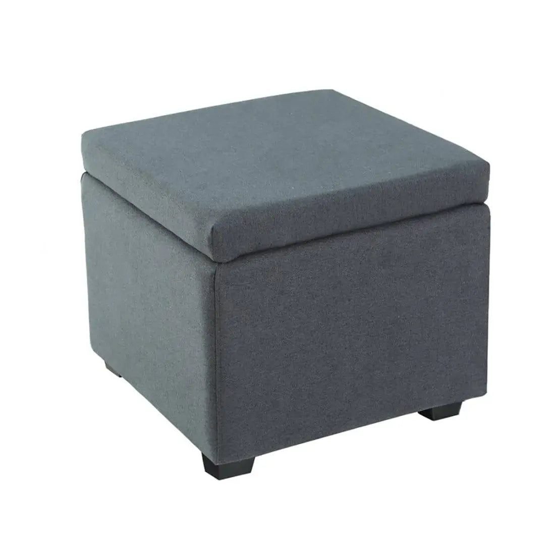 DOE BUCK SQUARE STOAGE OTTOMAN WITH STORAGE GREY - Ouch Cart