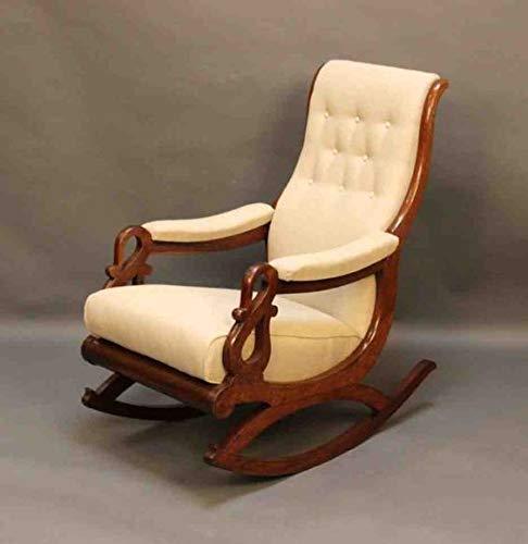 Handicrafts Wooden Rocking Chair Comfort Cushioned Back & Seat - Ouch Cart