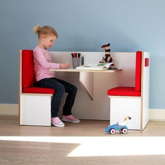 2 Seater Working Table/Study Table/Play Table With Bench For Kids Room By Miza - Ouch Cart
