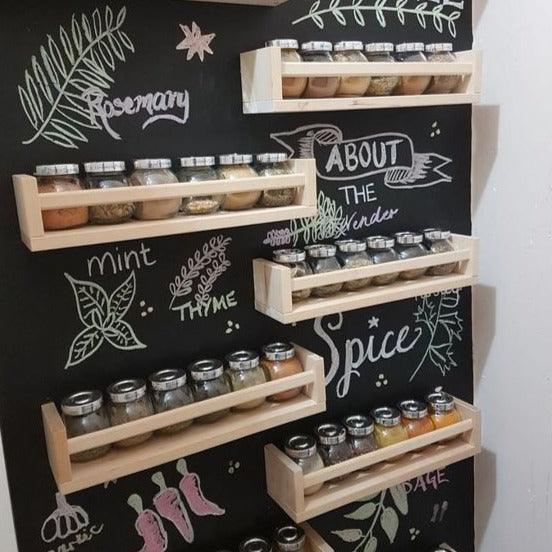 Wooden Wall Shelf For Bathroom Accessories / Kitchen Spice/ Use as Cosmetics Rack ( With Complementary Coaster ) By Miza -1 Pc - Ouch Cart