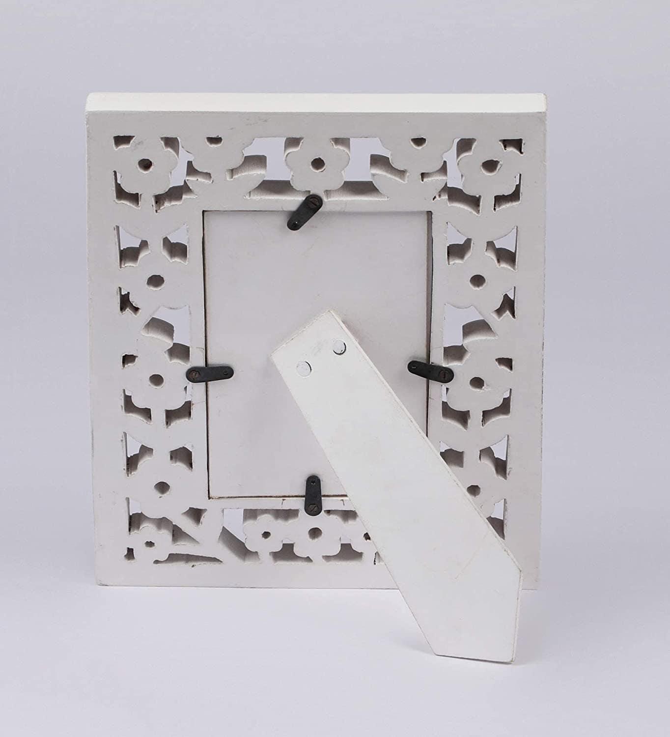 Decorative and Hand Crafted Metal Inlay Table Top Wooden Photo Frame AHPF22 (Size: 25 cm x 20 cm x2 cm) - Ouch Cart