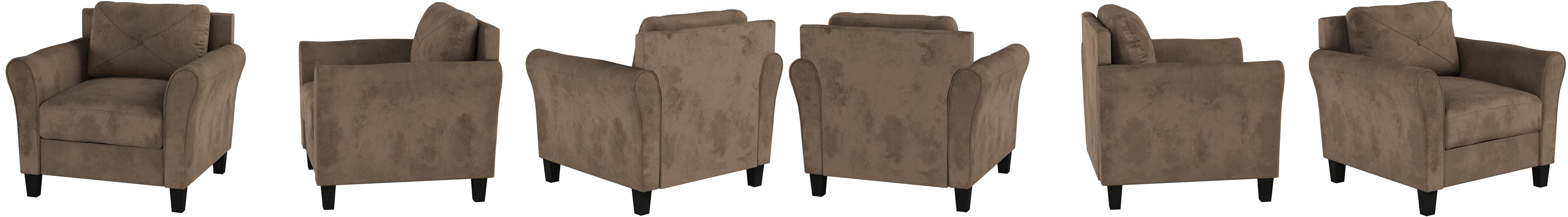 Tufted Club Chair with Metal Legs, Modern arm Chair for Living Room