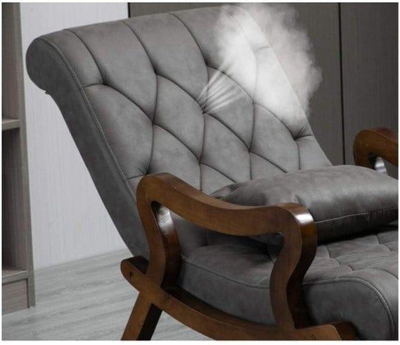 Wooden Rocking Chair with Footrest - Ouch Cart