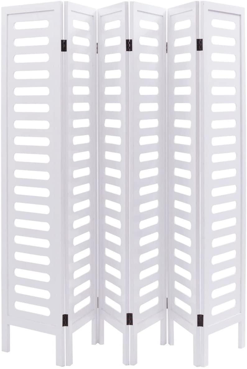 6 Panel Handicrafts Partition Wooden Room Divider Wooden Screen Wooden Separator partition for Living Room partition Screen Room Divider Consists of 6 Panels to be Placed in Zig-Zag Position - Ouch Cart