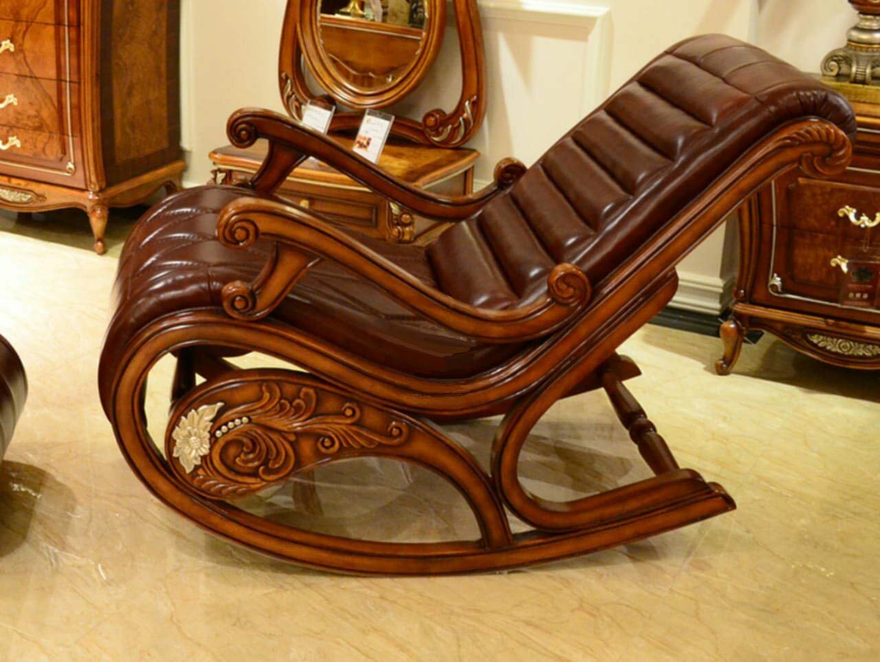 Rocking Chair Online  - Buy Sheesham Wood Antique Rocking Chair Online in India