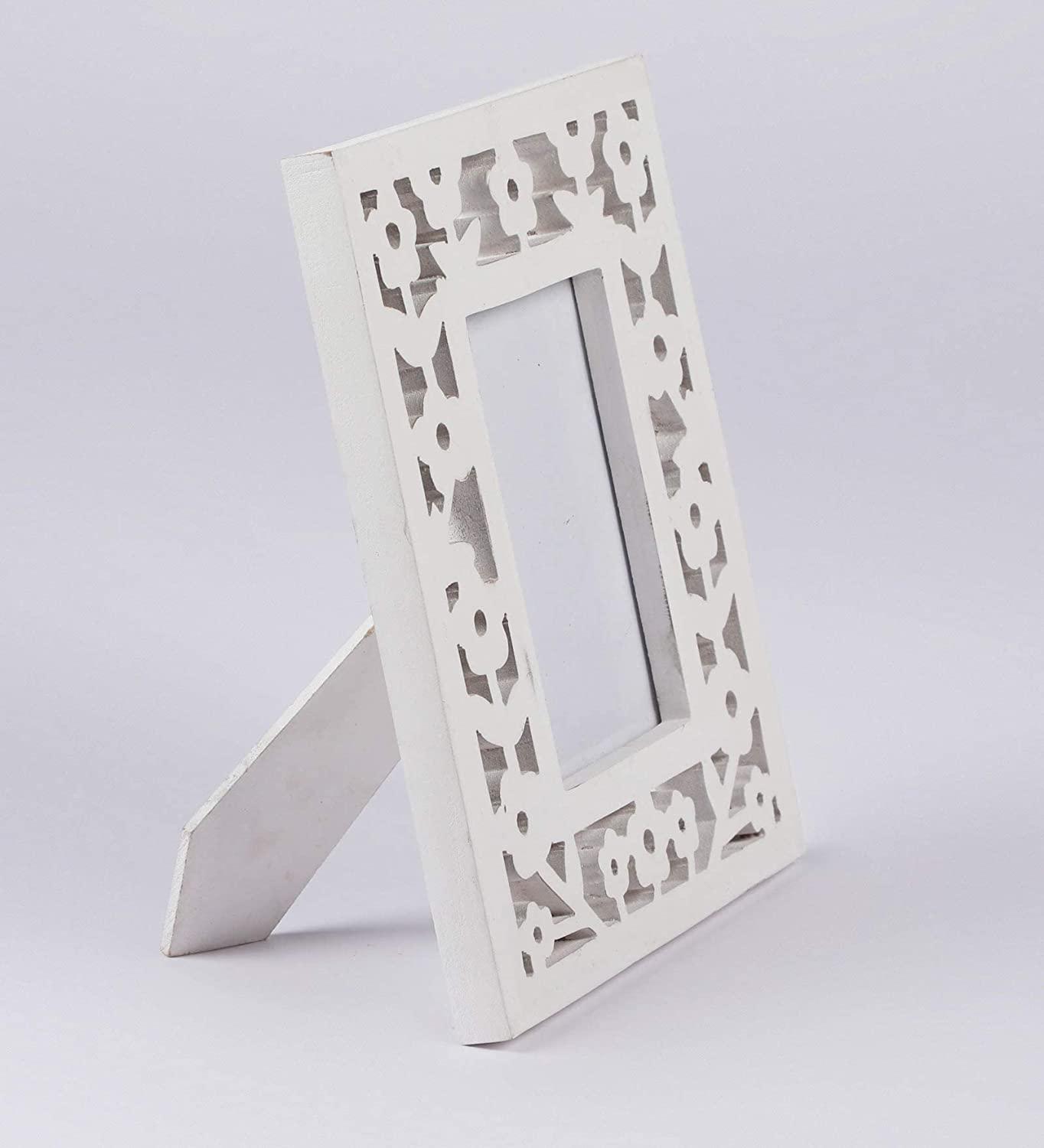 Decorative and Hand Crafted Metal Inlay Table Top Wooden Photo Frame AHPF22 (Size: 25 cm x 20 cm x2 cm) - Ouch Cart