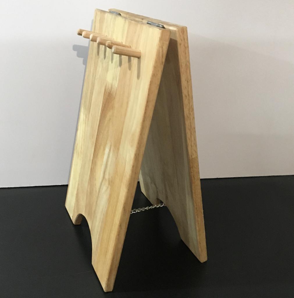 Wooden Board Necklace/Chains/Pendant/Bracelets/Anklets Wooden Stand ( With Complementary Coaster ) By Miza - Ouch Cart