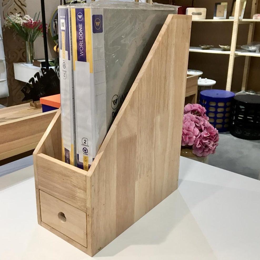 File Box With Drawer For Office/Home Book Organizer Storage Holder Book Rack By Miza - Ouch Cart