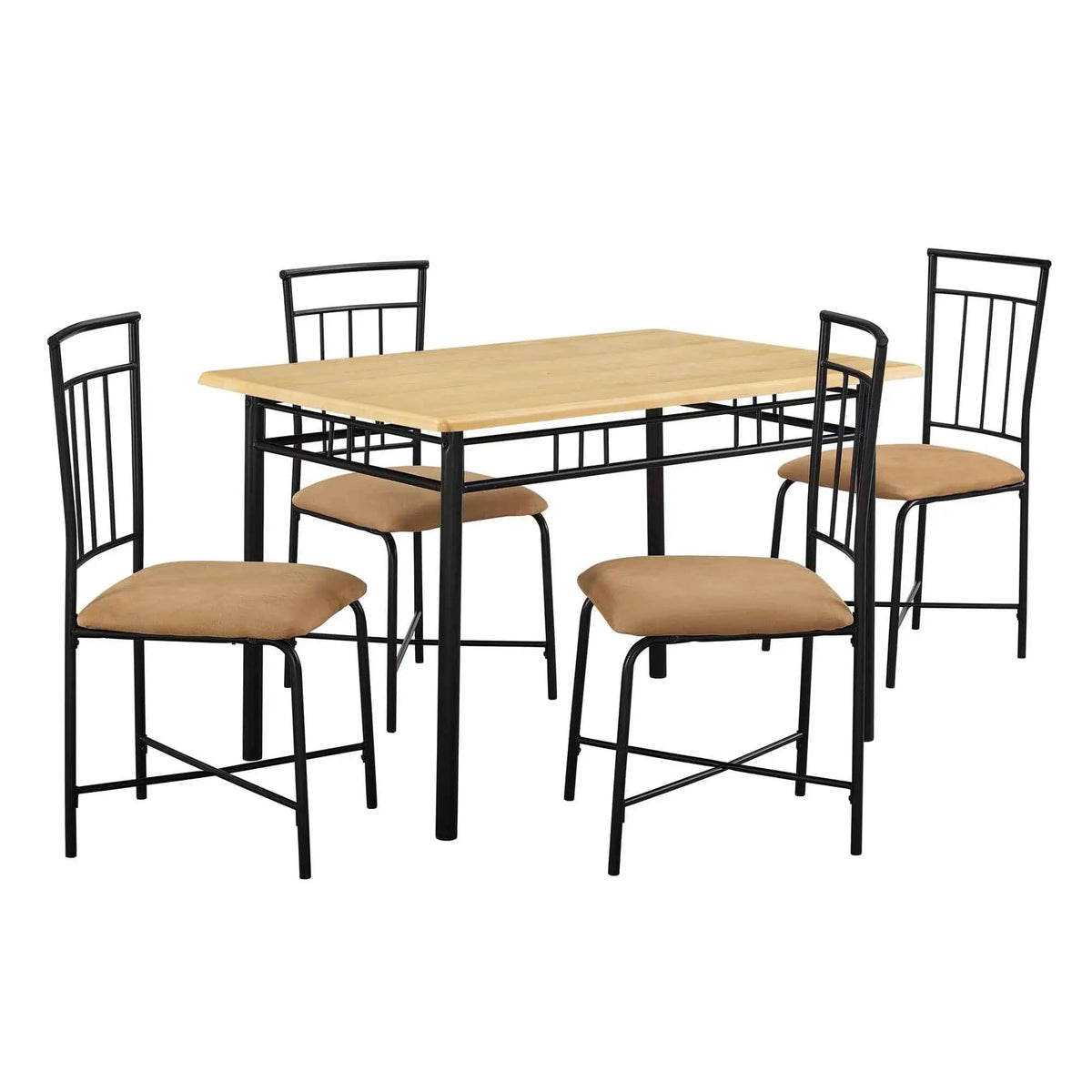 Louise Traditional 5-Piece Wood & Metal Dining Set - Ouch Cart