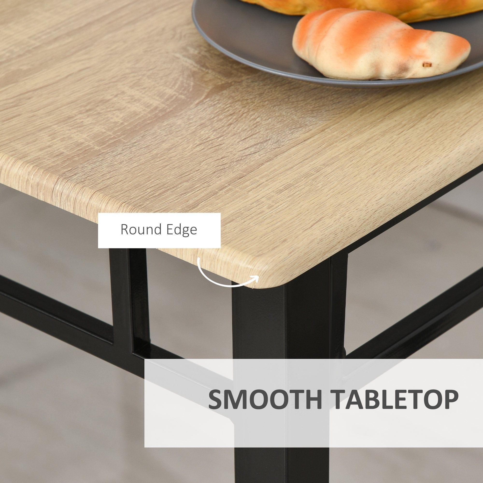 5 Piece Dining Set 1 Table 4 Chairs for Home Kitchen with Padded Seat, Metal Frame - Ouch Cart