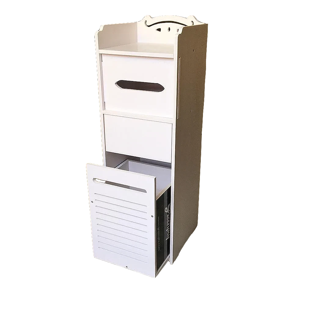 Modern Bathroom 3 FT Furniture PVC Board Bathroom Storage Cabinet with Drawers With Free Soap Dish By Miza