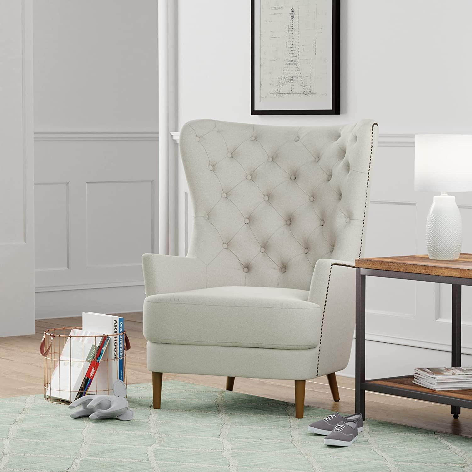 Stone & Beam Hansberry Wingback Living Room Accent Chair - Ouch Cart