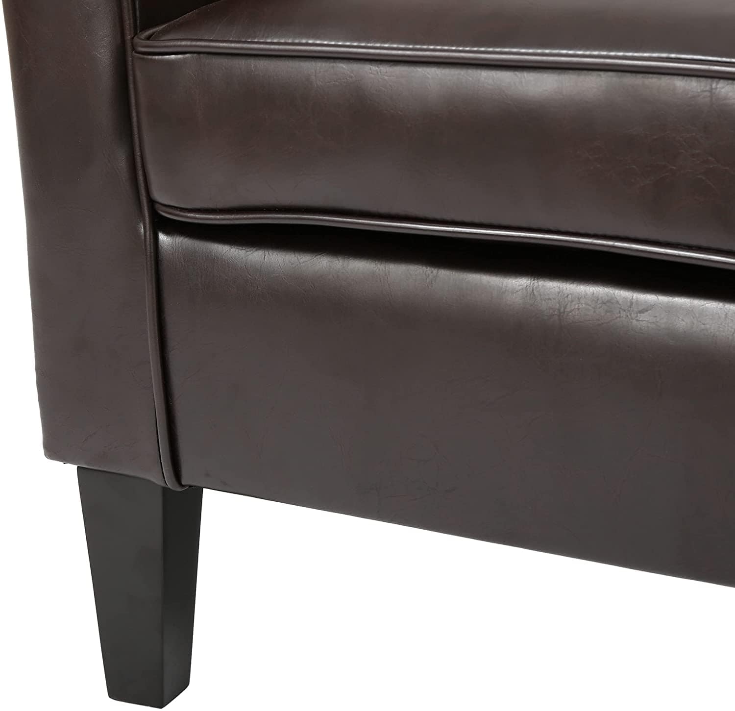 Logan Upholstered Club Chair with Arm Rest , Brown