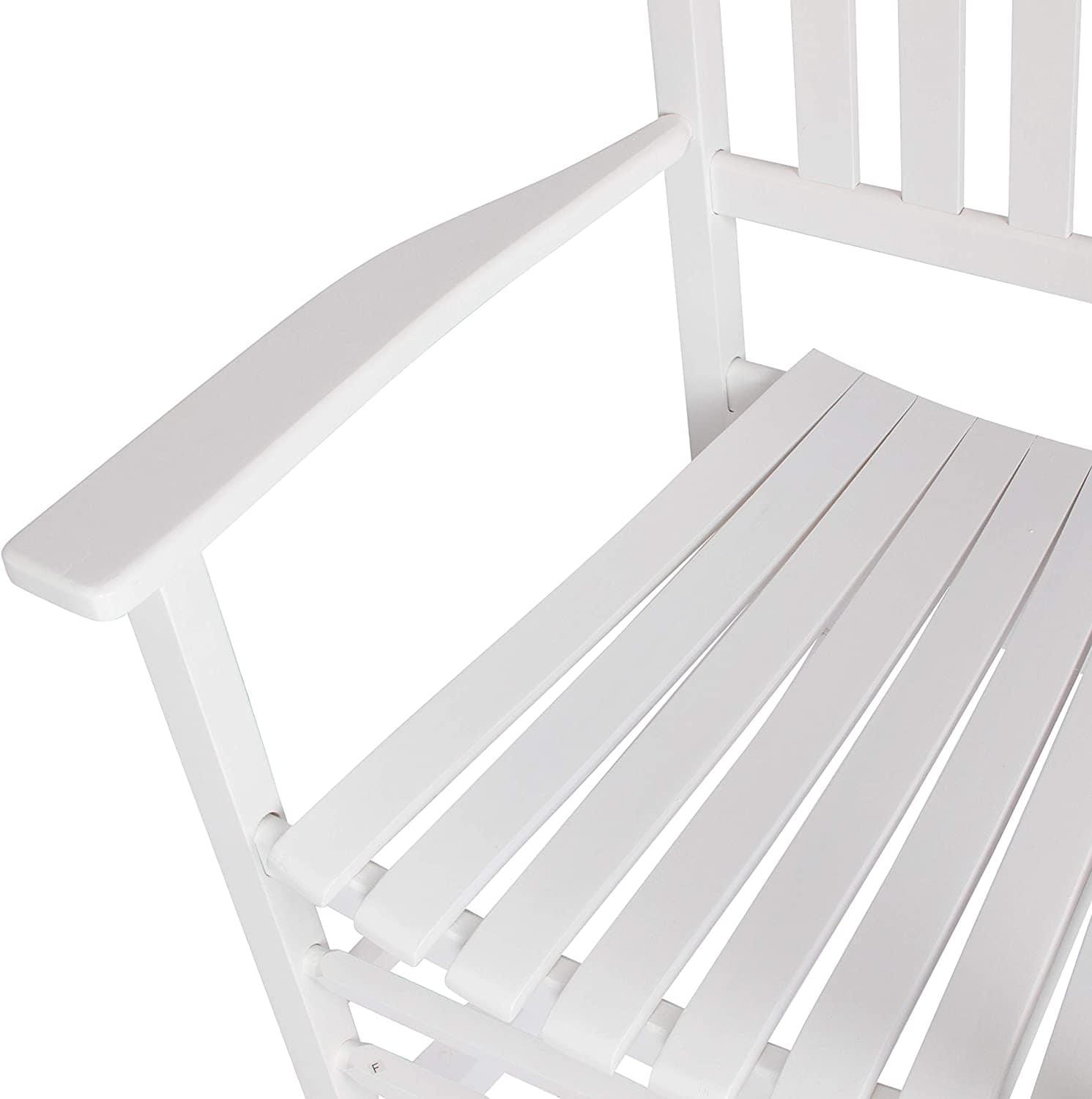 Vermont Porch Rocker, White - Ouch Cart