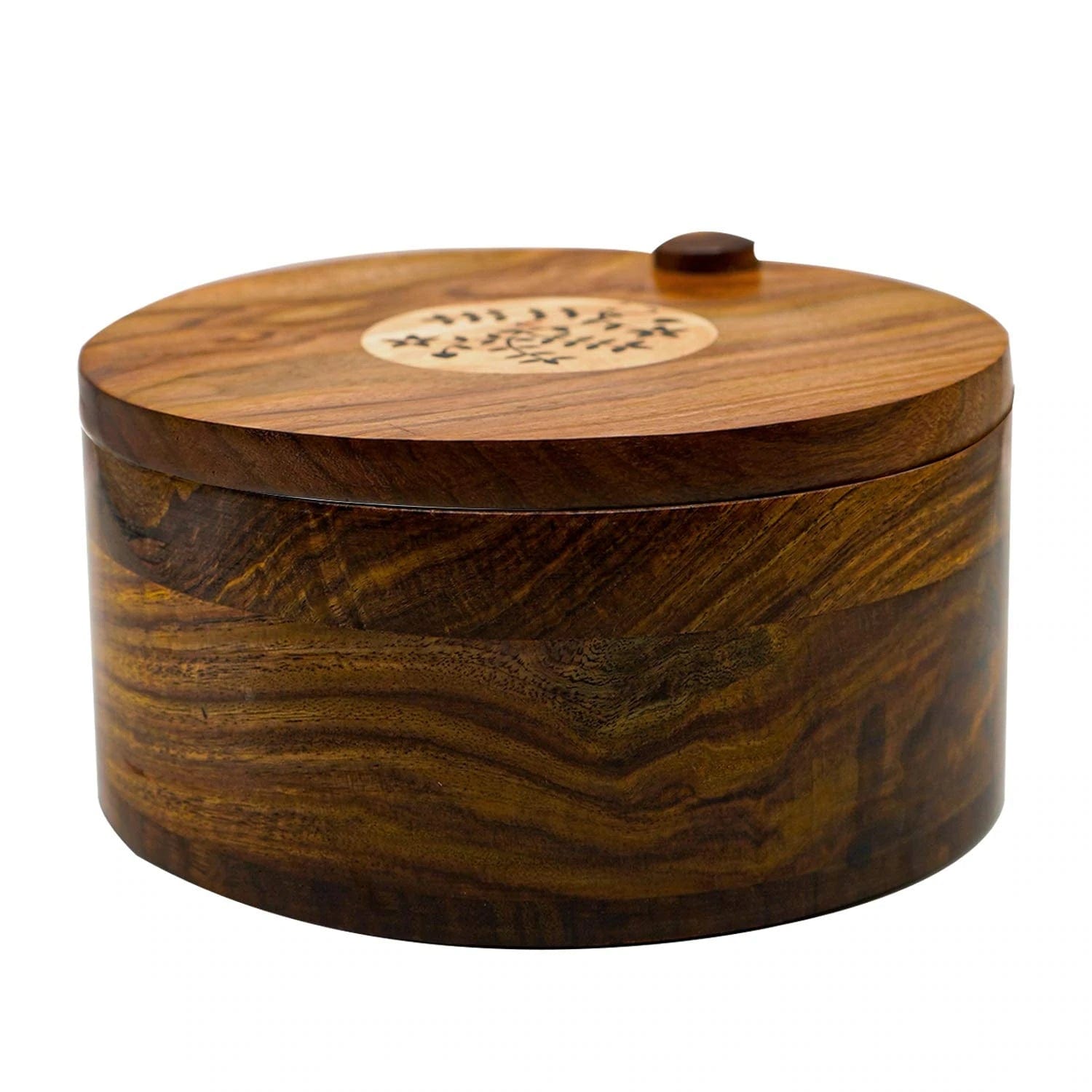 SHEESHAM WOOD CHAPATI BOX, WOODEN HOT POT ROTI DABBA WITH LID, ROTI STORAGE SERVER BASKET, CONTAINER FOR KITCHEN