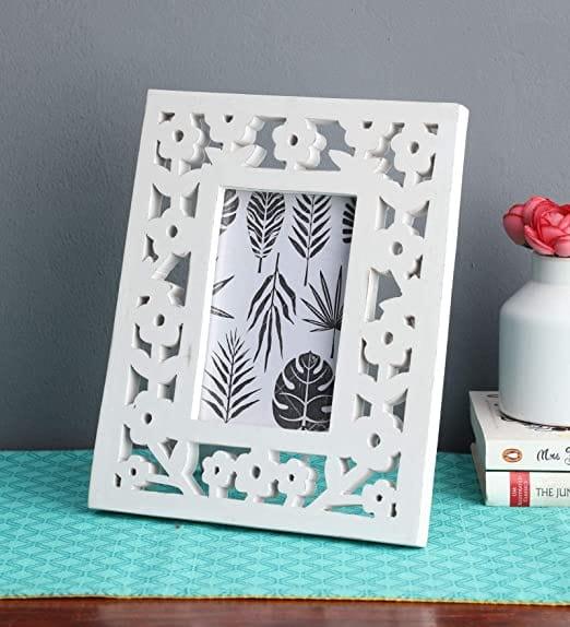 Decorative and Hand Crafted Metal Inlay Table Top Wooden Photo Frame AHPF22 (Size: 25 cm x 20 cm x2 cm) - Ouch Cart