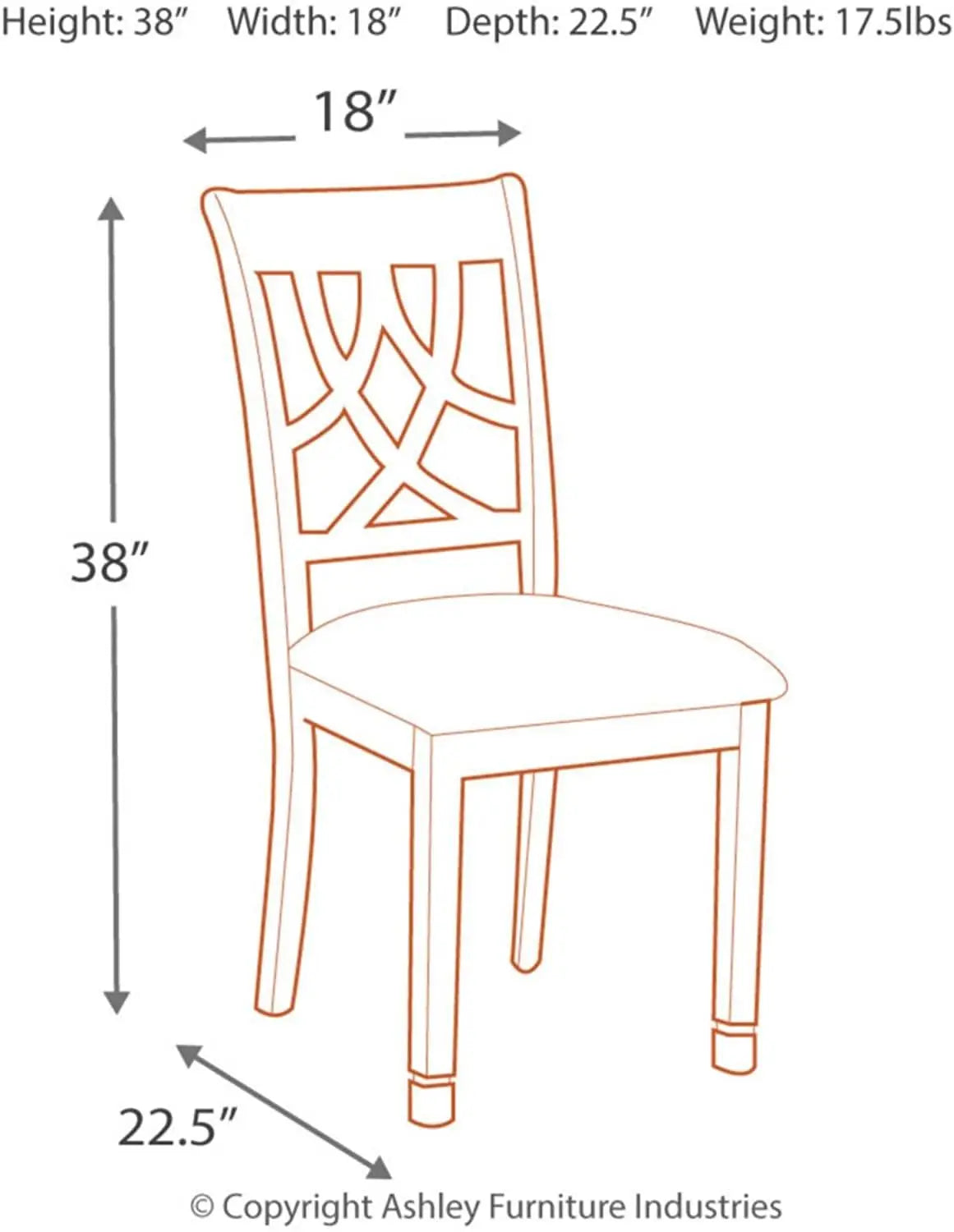 Upholstered Side Chair - Pierced Splat Back - Dining Set 4 Chair 1 Table - Brown - Ouch Cart