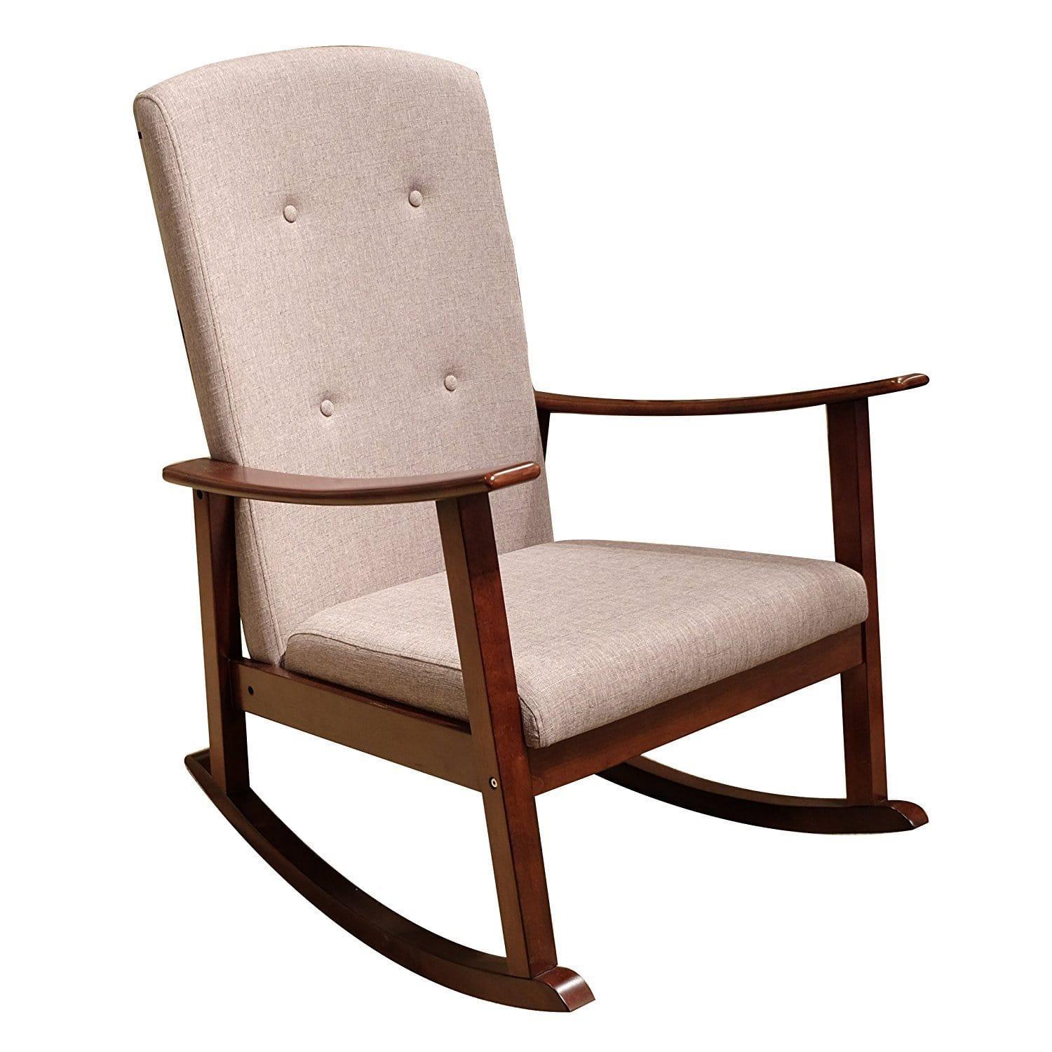 Wooden Rocking Chair (Brown) - Ouch Cart