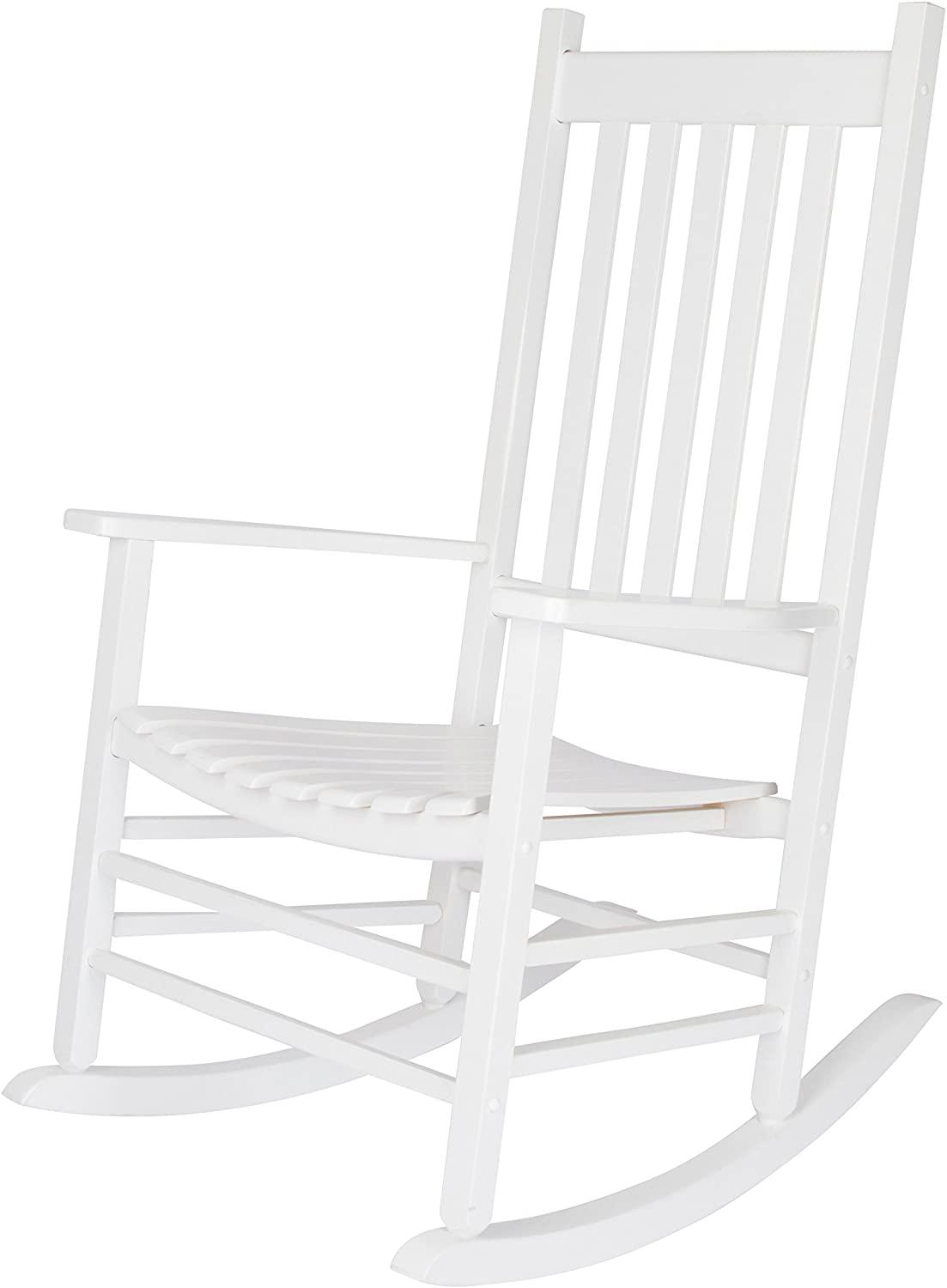 Vermont Porch Rocker, White - Ouch Cart