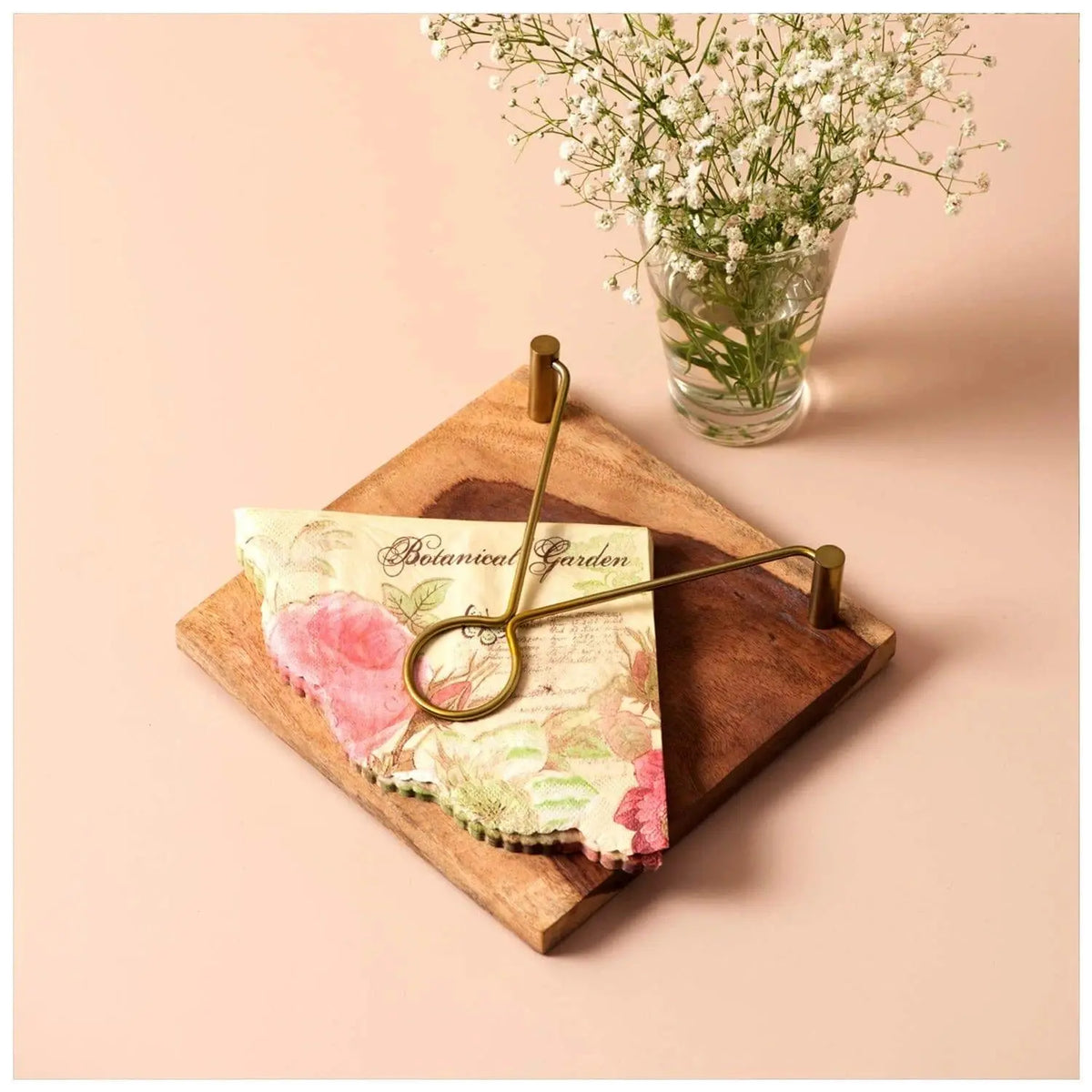 WOODEN CAKE STAND AND TISSUE HOLDER COMBO II FOOD GRADE - Ouch Cart