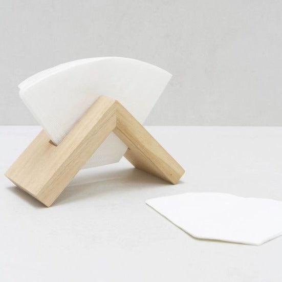 Wooden Pyramid Shape Tissue/Coasters/Napkin Stand/Holder ( With Complementary Coaster ) By Miza - Ouch Cart