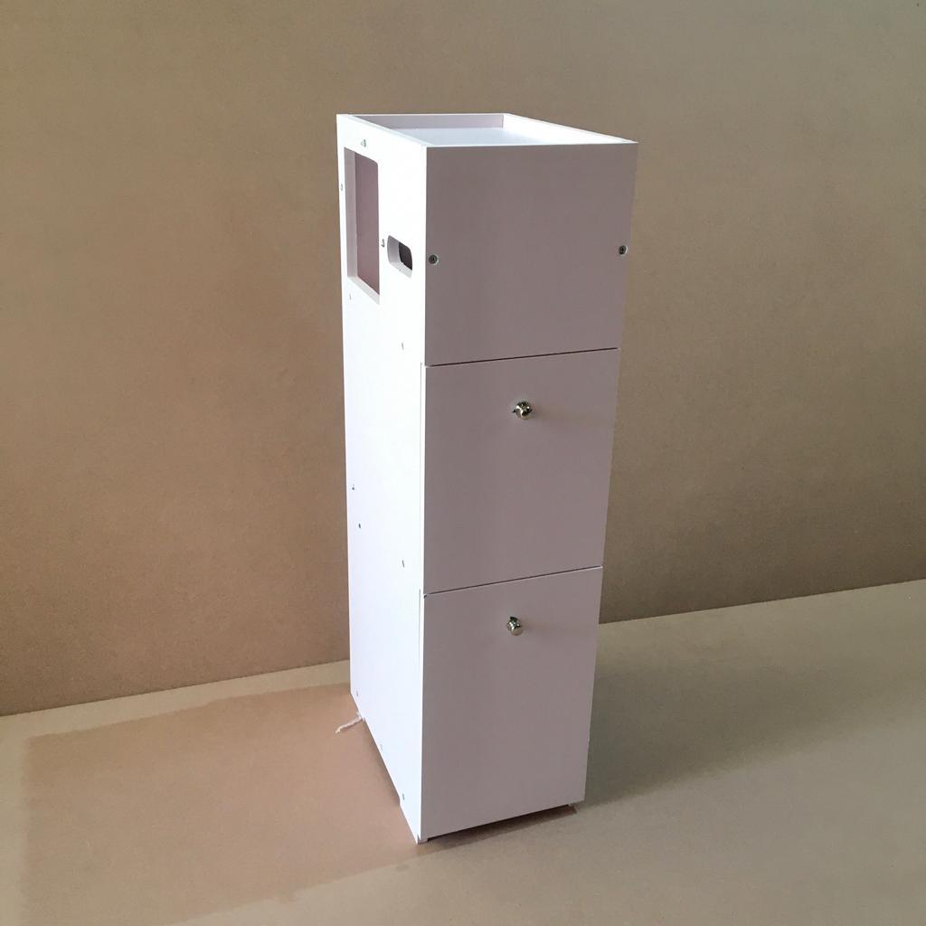 Waterproof PVC Bathroom WC Side Storage Cabinet Racks With Drawer By With Free Soap Dish Miza - Ouch Cart