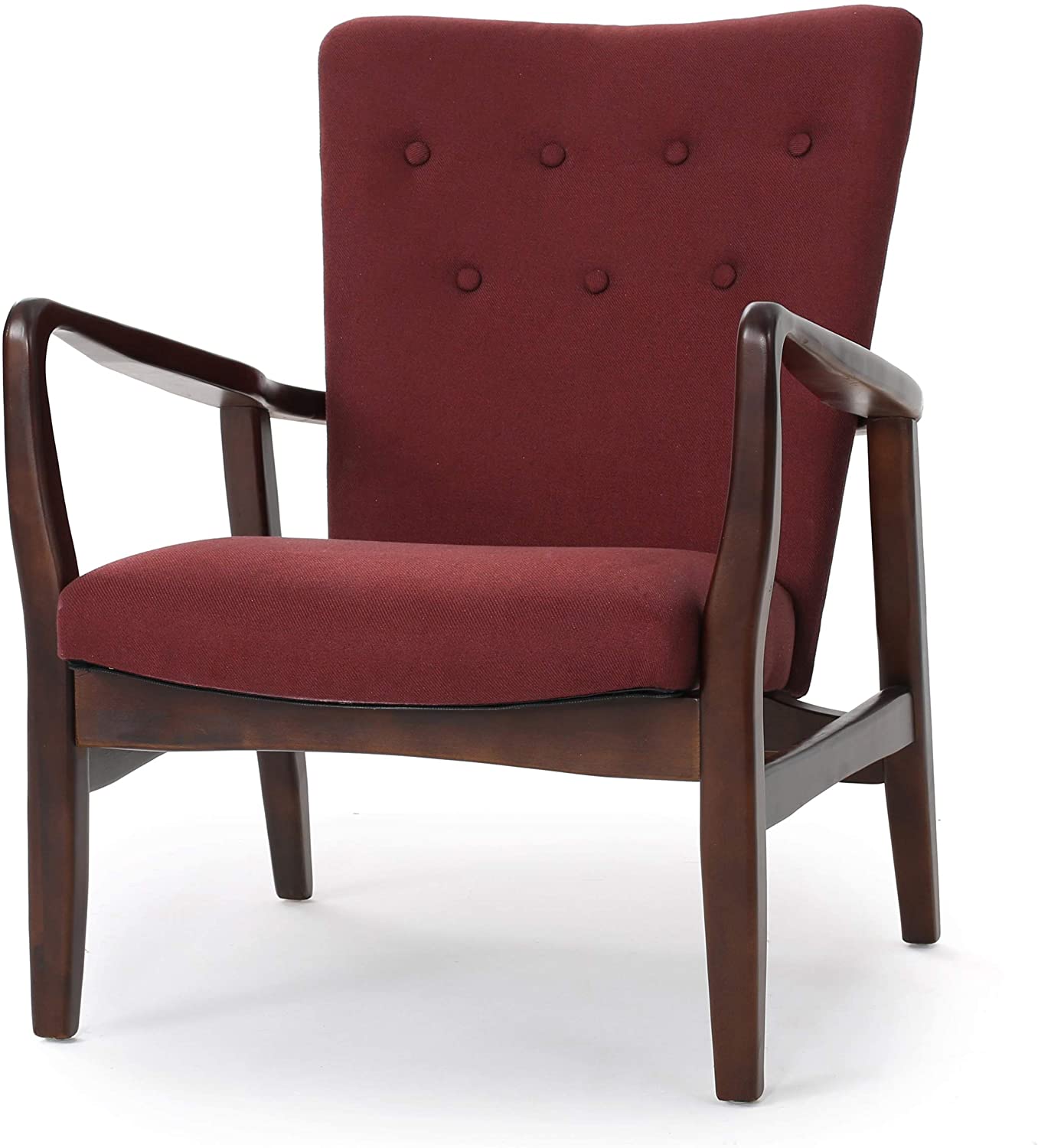 Fabric Arm Chair, Deep Red