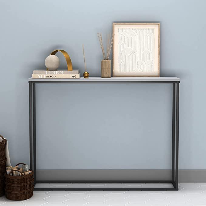 Wooden Hallway Console Table with Metal Legs - Ouch Cart