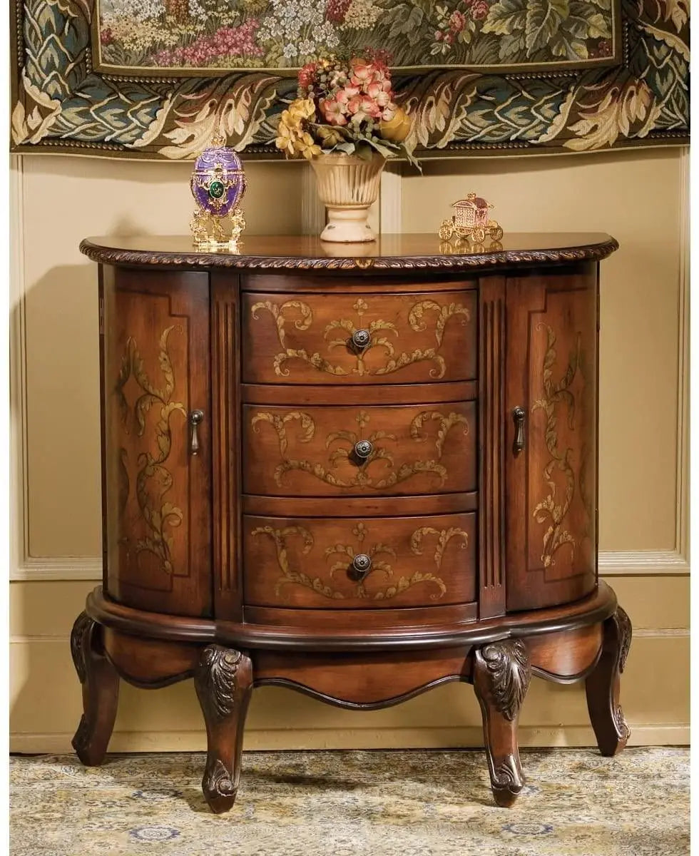 Design Lucchesi Serpentine Wooden Console Table - Ouch Cart