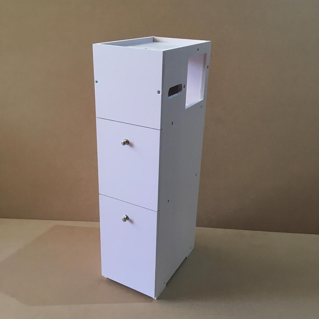 Waterproof PVC Bathroom WC Side Storage Cabinet Racks With Drawer By With Free Soap Dish Miza - Ouch Cart