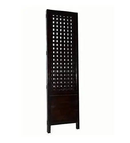 Solid Wood 3 Panel Room Wooden Partition (Brown) for Living Room - Ouch Cart