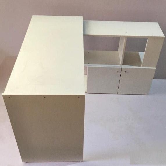 Folding Rotating L - Shaped Corner Desk/Computer Table For Office & Home By Miza - Ouch Cart