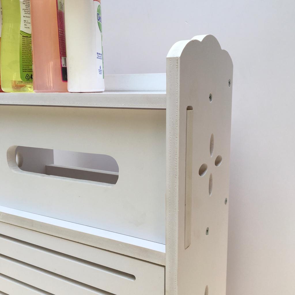 Wall Mounted PVC Waterproof Toilet Tissue Box Wall Hanging Bathroom Cabinets With Free Soap Dish By Miza - Ouch Cart