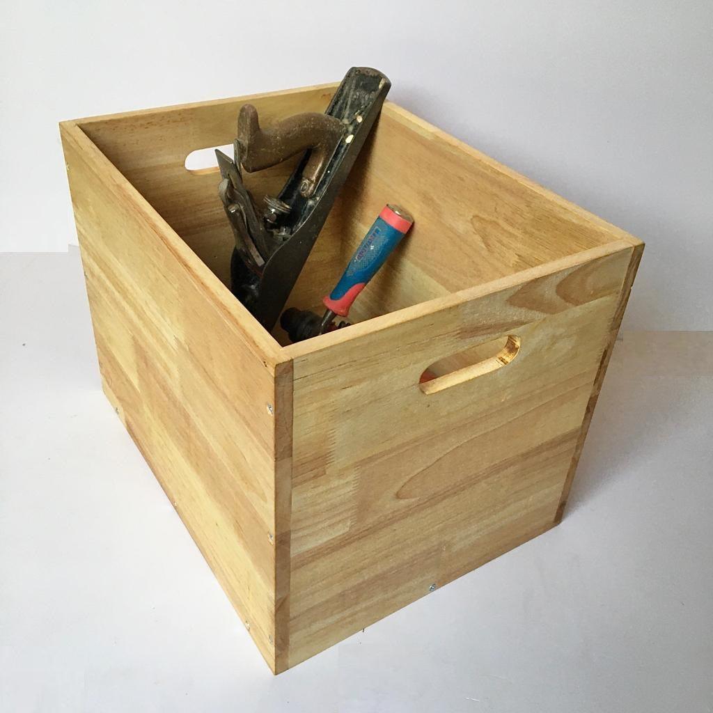 Wooden Storage Crate Box/Tool Box For Home Organiser ( With Complementary Coaster ) By Miza - Ouch Cart
