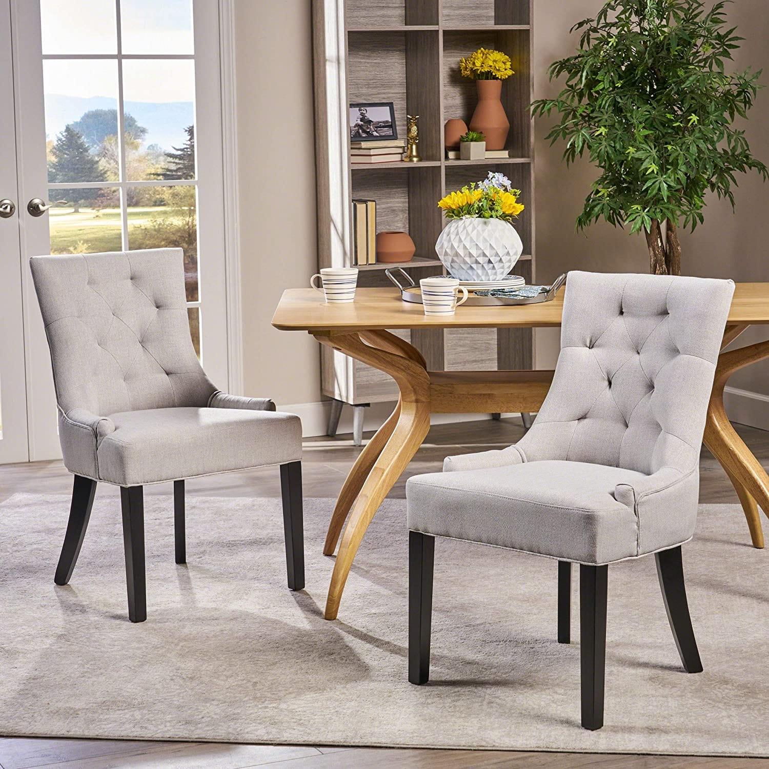 Hayden Fabric Dining Chairs, 2-Pcs Set - Ouch Cart