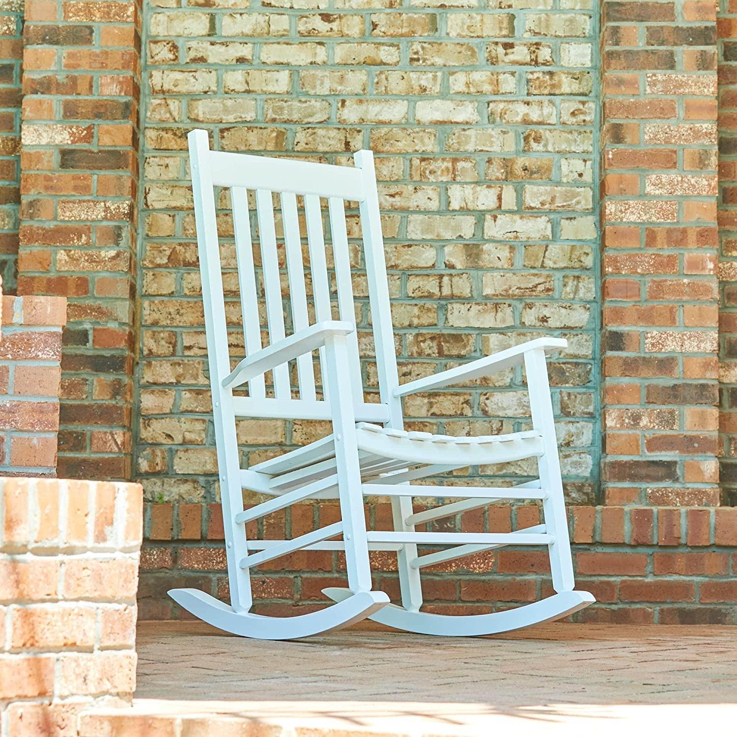 Vermont Porch Rocker, White - Ouch Cart