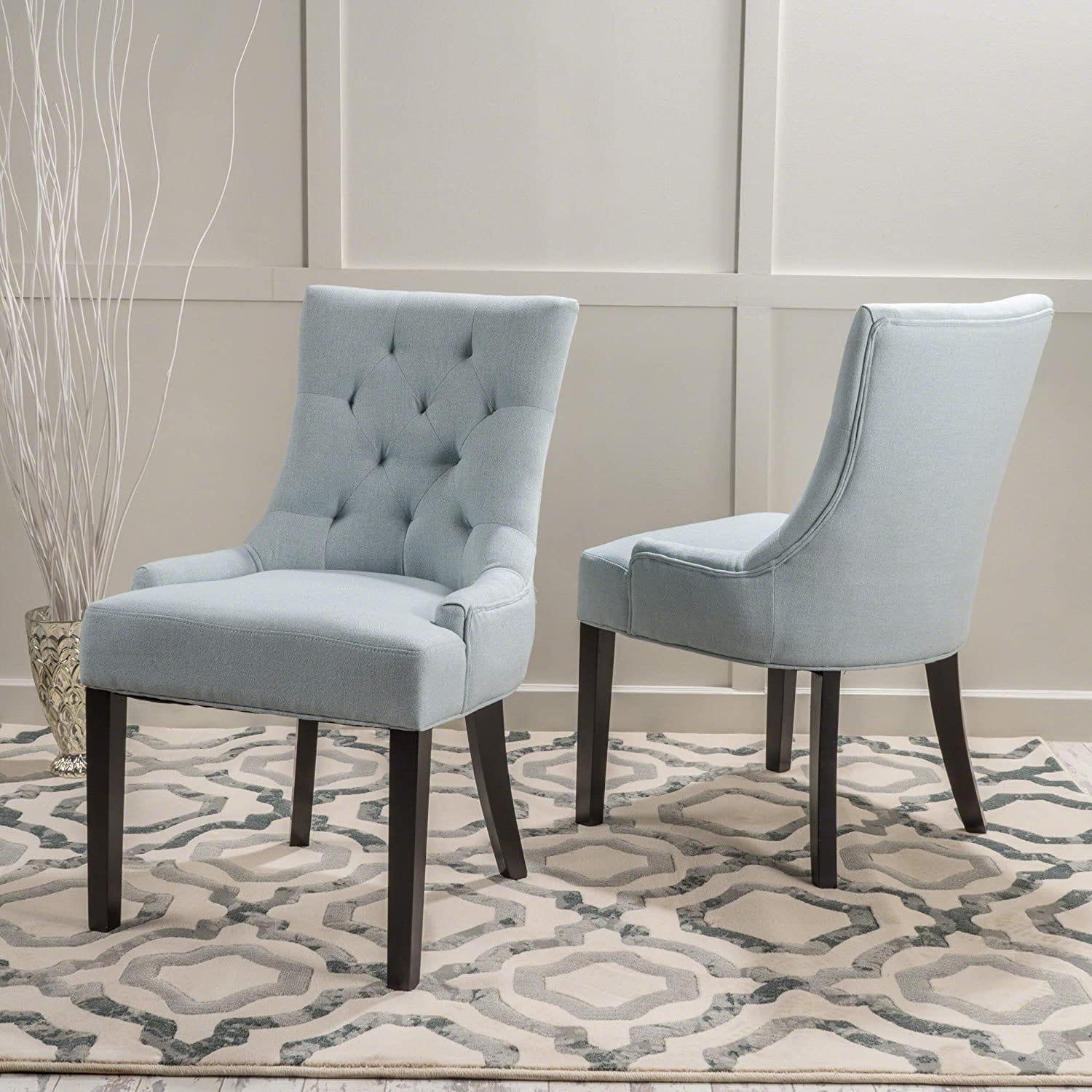 Hayden Fabric Dining Chairs, 2-Pcs Set - Ouch Cart