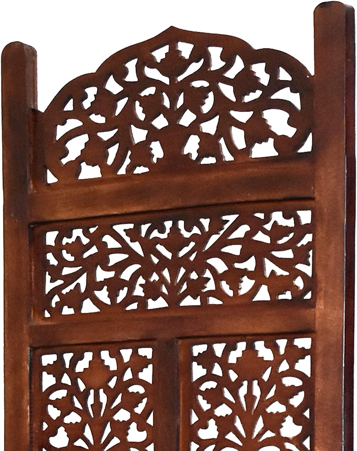 Solid Wood 3 Panel Room Wooden Partition for Living Room - Ouch Cart