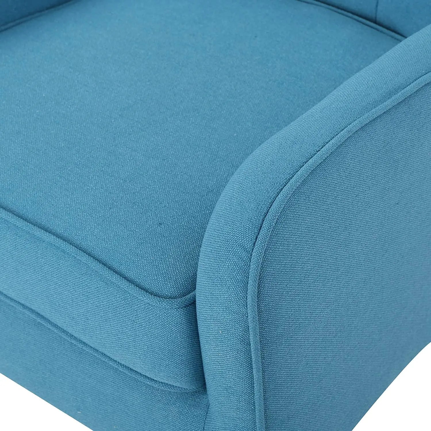 Felicity Mid-Century Fabric Arm Chairs, 2-Pcs Set, Blue - Ouch Cart