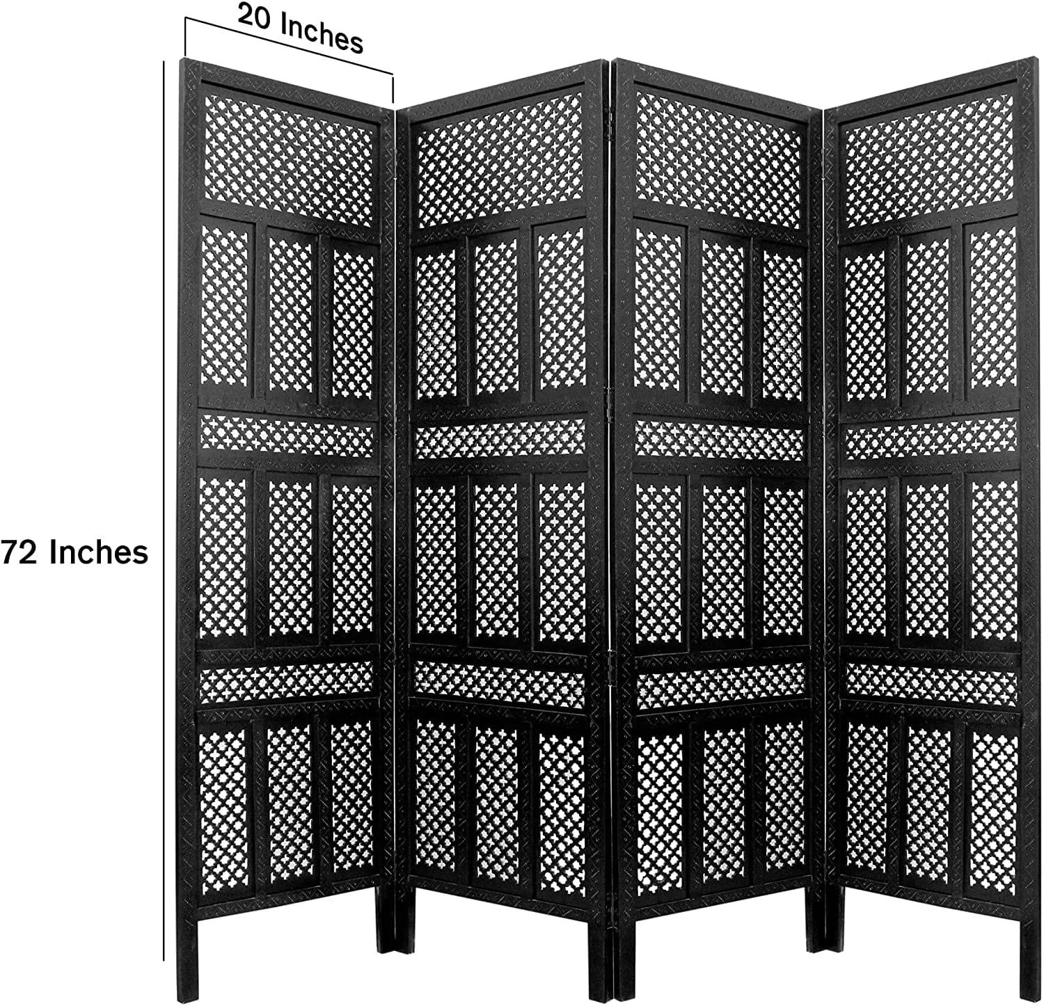 Wooden Handcrafted Partition Room Divider Separator for Living Room Office Partition Screen Room Divider Wood Partitions for Home Kitchen & Office - Ouch Cart