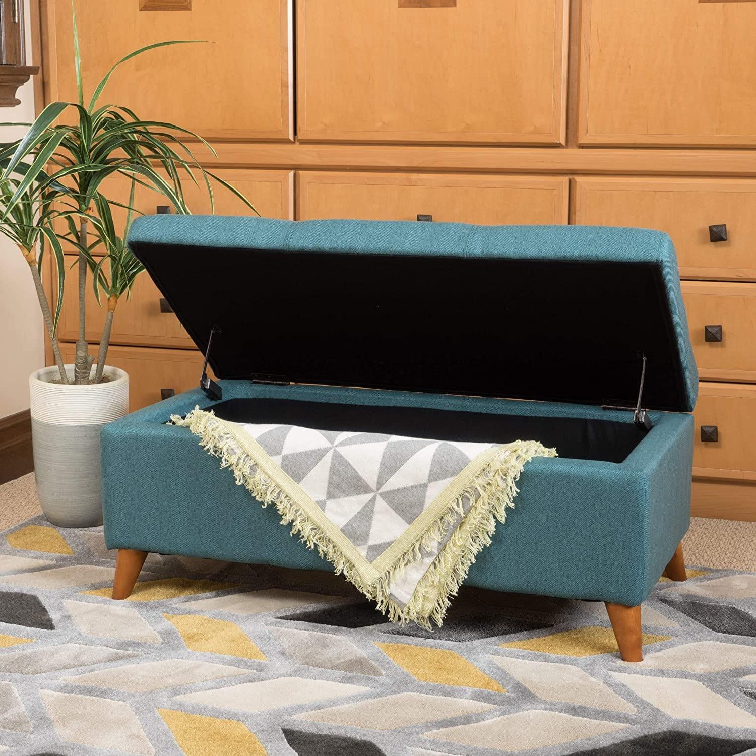 Harper Fabric Storage Ottoman - Ouch Cart