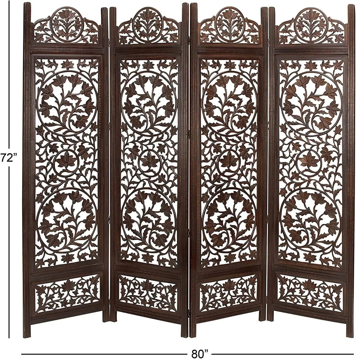 Wood Screen 4 Panel Decorative Protection - Ouch Cart