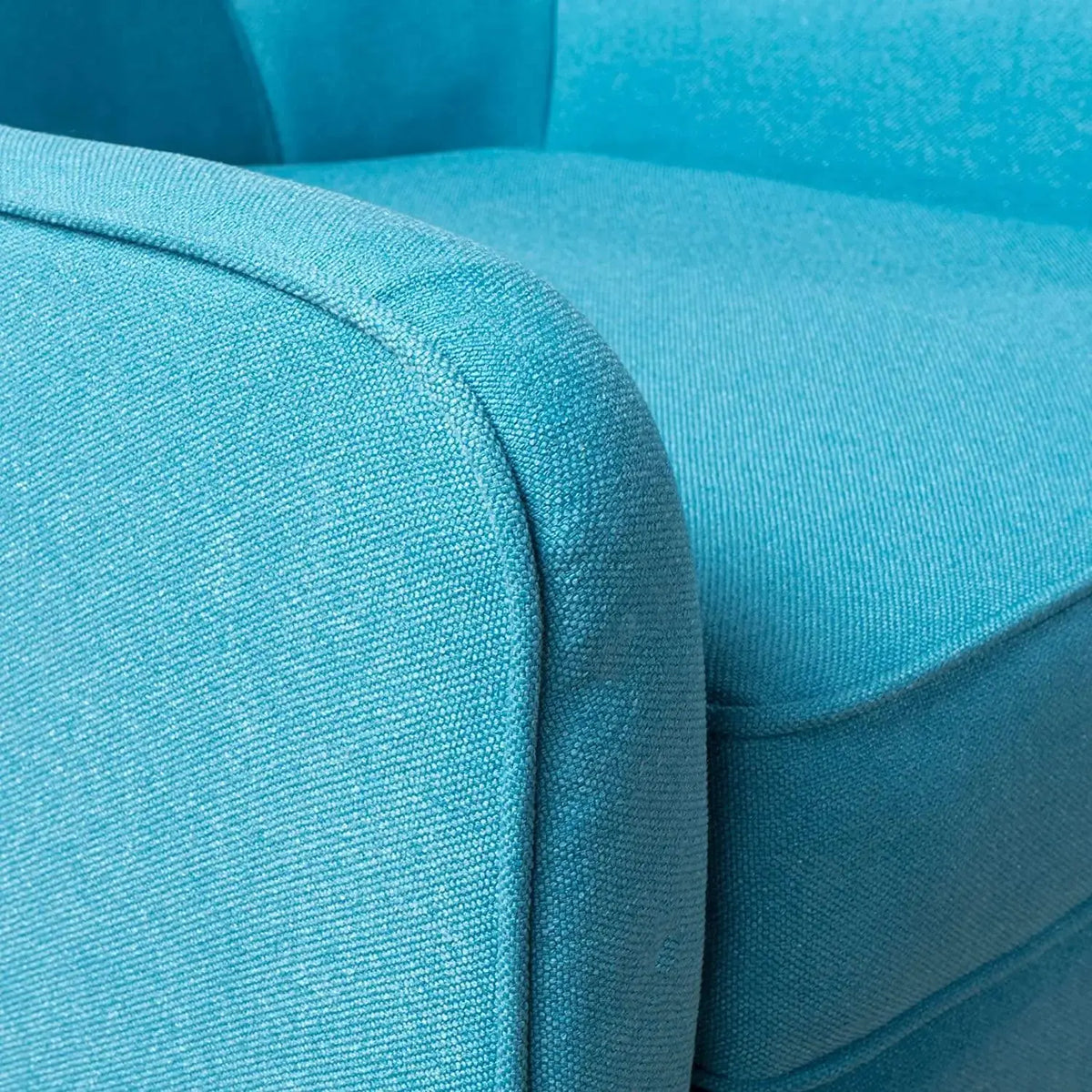 Felicity Mid-Century Fabric Arm Chairs, 2-Pcs Set, Blue - Ouch Cart