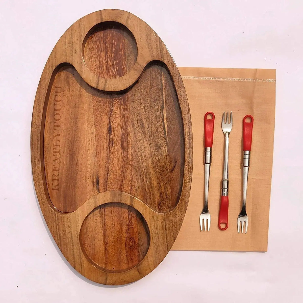 PREMIUM LOOK SERVING PLATTER || ACACIA WOOD || FOOD SAFE - Ouch Cart