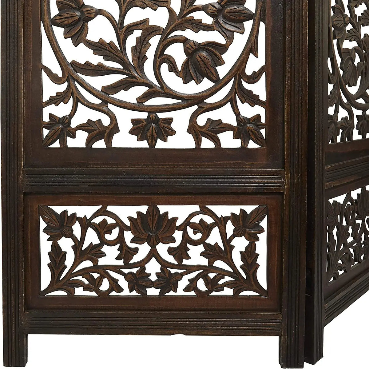 Wood Screen 4 Panel Decorative Protection - Ouch Cart