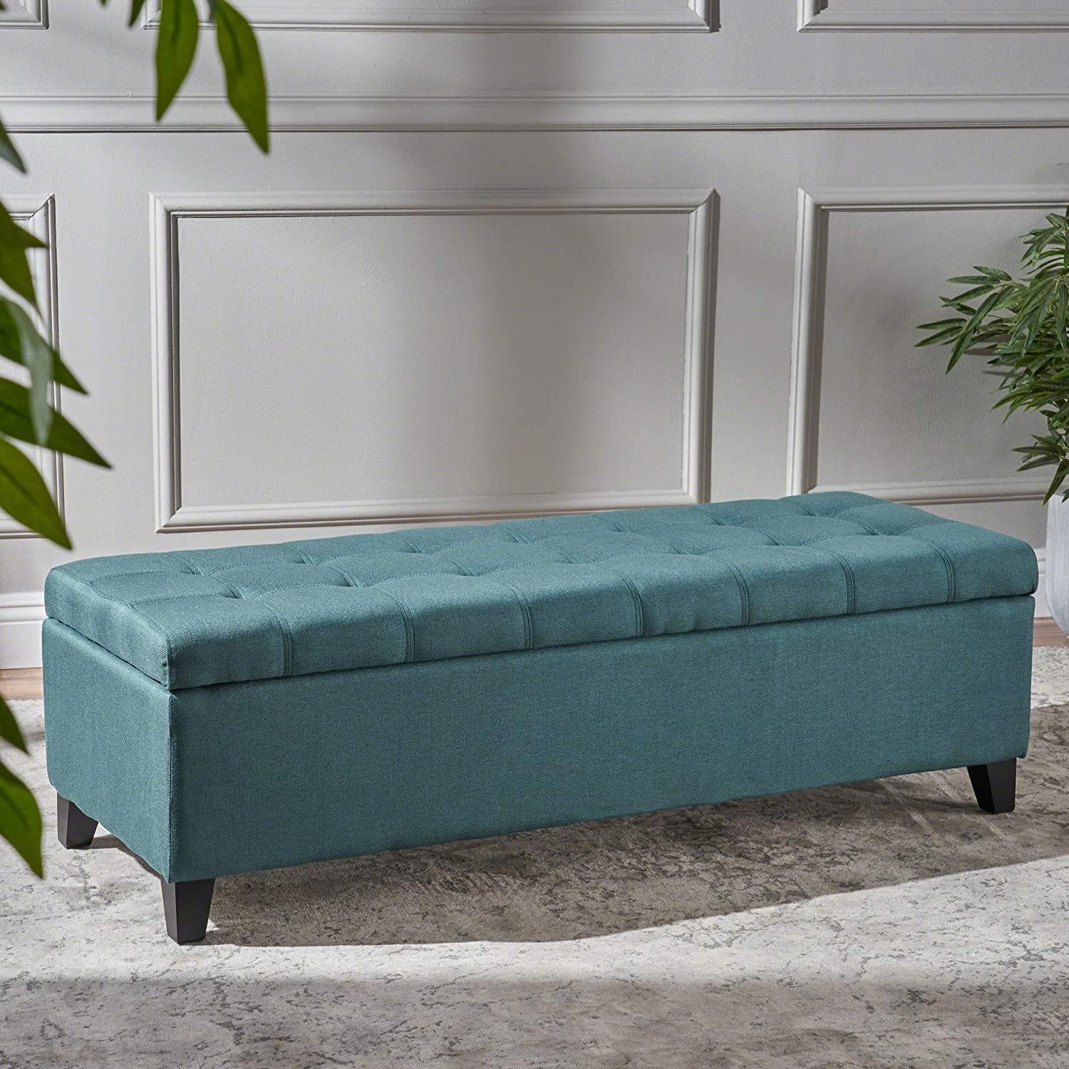 Mission Fabric Storage Ottoman - Ouch Cart